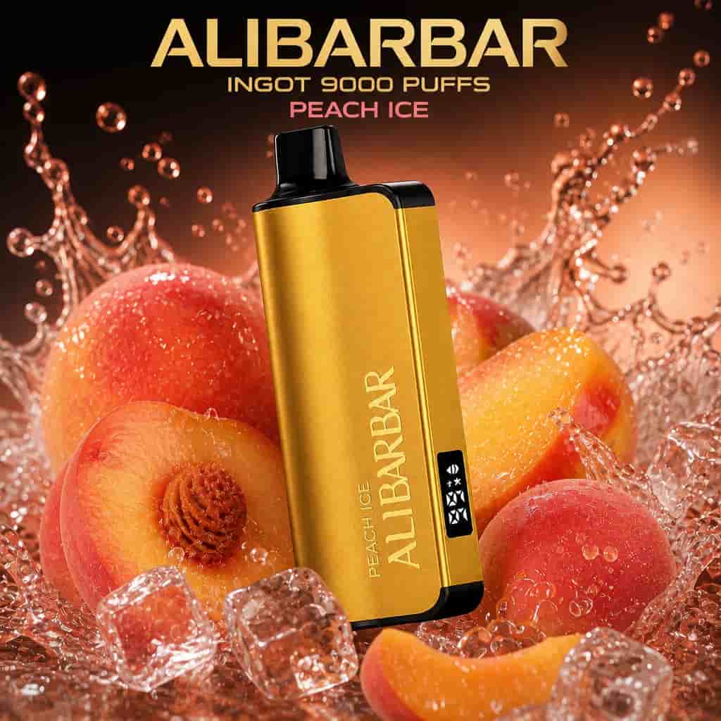 ALIBARBAR INGOT 9000 PUFFS-PEACH ICE